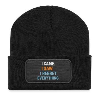 I came. I saw. I regret everything. Introvert - Recycled Patch Beanie - black - Front