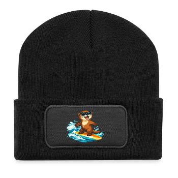 Otter Surfer Sonnenbrille - Recycelte Patch Beanie - Schwarz - Vorne