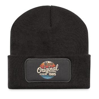Légendes depuis mai 1985 – Rétro Birthday - Beanie recyclé à patch - charbon - Devant