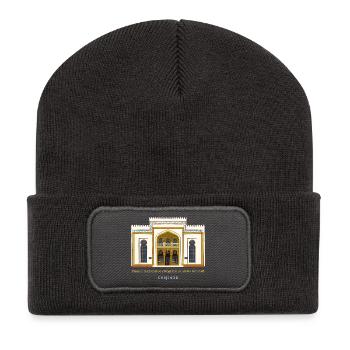 Moldau, Handzeichnung Nationalmuseum Chisinau - Recycelte Patch Beanie - Dunkelgrau - Vorne