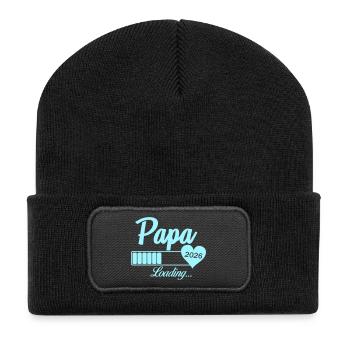 Papa Loading 2026 Heart - Recycled Patch Beanie - black - Front