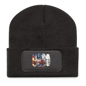 London Holiday Travel – England Big Ben & City - Recycled Patch Beanie - dark grey - Front