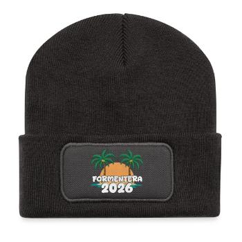 Formentera 2026 - Recycelte Patch Beanie - Dunkelgrau - Vorne