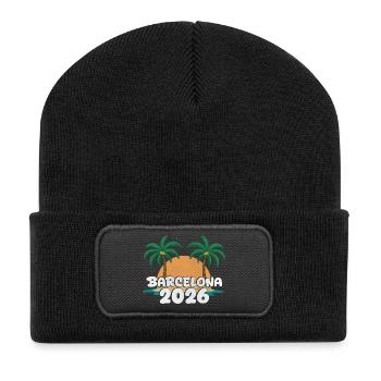 Barcelona 2026 - Recycled Patch Beanie - black - Front