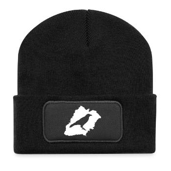 Kiersper Rauk with Stadtsillhouette white - Recycled Patch Beanie - black - Front
