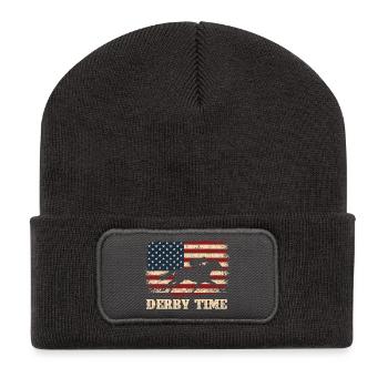 Thoroughbred Horse Racing Derby Racetrack Fan - Recycled Patch Beanie - dark grey - Front