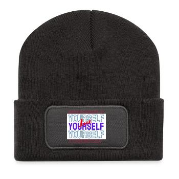Aimez-Vous Vous-Même Motif Love Yourself - Beanie recyclé à patch - charbon - Devant