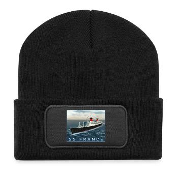 S.S. France at sea - Recycled Patch Beanie - black - Front