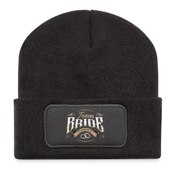 Team Bride 2027 - Recycelte Patch Beanie - Dunkelgrau - Vorne