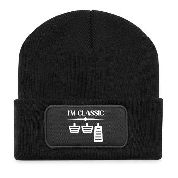 I'm classic Car lover car guy mechanic - Recycled Patch Beanie - black - Front