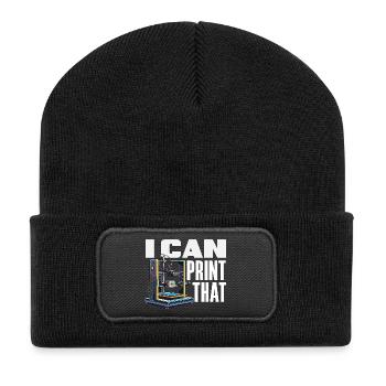 I Can Print The 3D Printer Maker Funny - Recycled Patch Beanie - black - Front