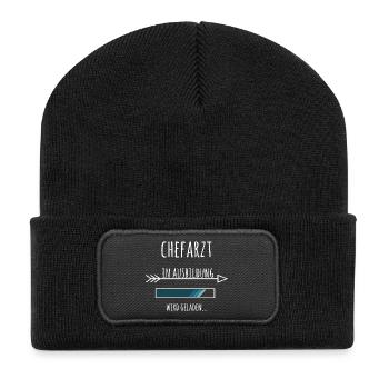Chefarzt Ausbildung Medizinstudium Arzt Medizin - Recycelte Patch Beanie - Schwarz - Vorne