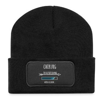 Chirurg Ausbildung Medizinstudium Arzt Medizin  - Recycelte Patch Beanie - Schwarz - Vorne