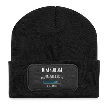 Diabetologe Ausbildung Medizinstudium Arzt Medizin - Recycelte Patch Beanie - Schwarz - Vorne