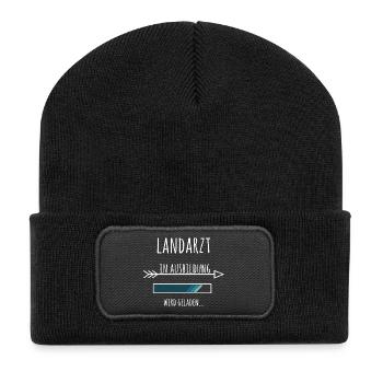 Landarzt Ausbildung Medizinstudium Arzt Medizin - Recycelte Patch Beanie - Schwarz - Vorne
