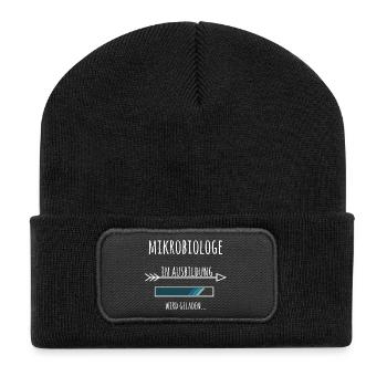 Mikrobiologe Ausbildung Medizinstudium Arzt - Recycelte Patch Beanie - Schwarz - Vorne