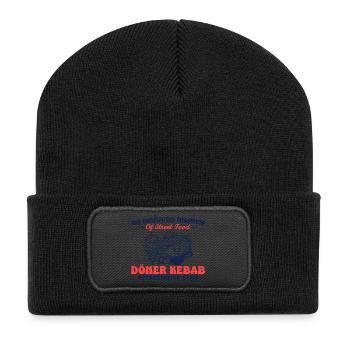 Döner Appreciation Club – Retro Street Food - Recycled Patch Beanie - black - Front