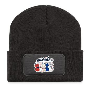 Purride American Cat Festival - Recycled Patch Beanie - dark grey - Front
