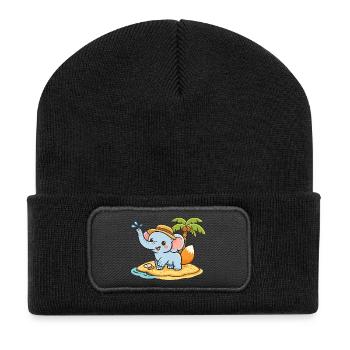 Elephant Island Beach Adventure - Recycled Patch Beanie - black - Front