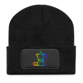 Bialetti Rainbow - Recycled Patch Beanie - black - Front