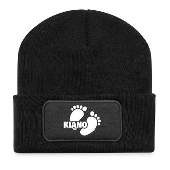 Bébé Kiano - Beanie recyclé à patch - noir - Devant