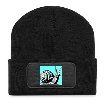 Escargot - Beanie recyclé à patch - noir - Devant