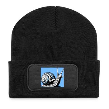 Escargot - Beanie recyclé à patch - noir - Devant