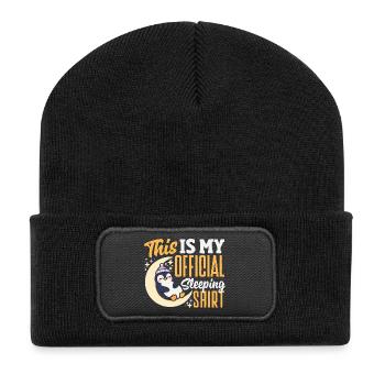 Pingouin mignon - Cadeau pour l’amoureux des manchots - Beanie recyclé à patch - noir - Devant