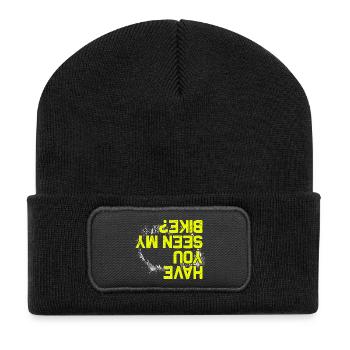 Seen my bike? Fahrrad Mountainbike MTB Downhill - Recycelte Patch Beanie - Schwarz - Vorne