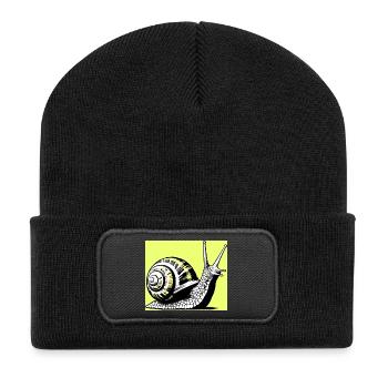 Escargot - Beanie recyclé à patch - noir - Devant