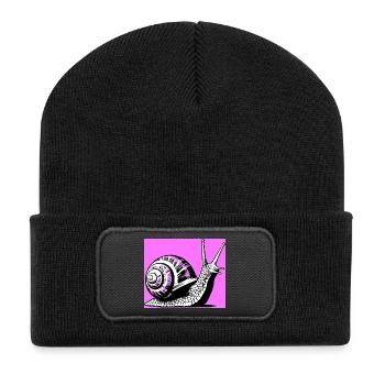 Escargot - Beanie recyclé à patch - noir - Devant
