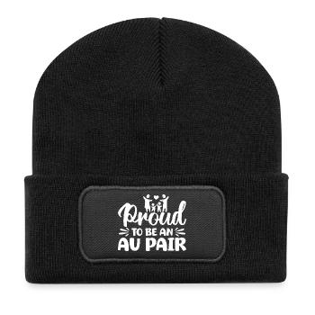 Childcare Provider Proud To Be An Au Pair Daycare - Recycled Patch Beanie - black - Front
