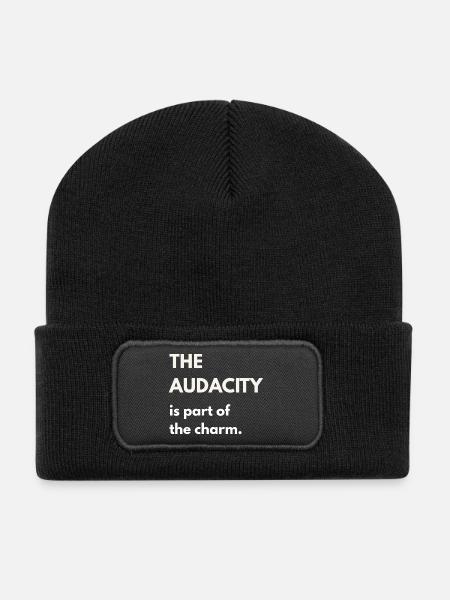 THE_AUDACITY - Recycelte Patch Beanie - Schwarz