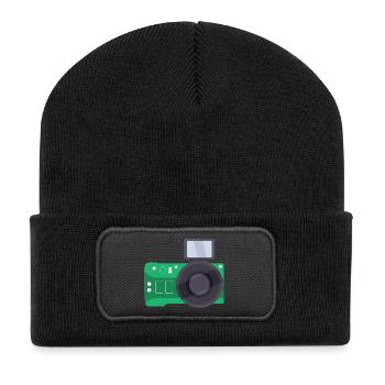 Zimmer - Recycelte Patch Beanie - Schwarz - Vorne