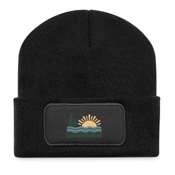 Lake Days Forever - Recycelte Patch Beanie - Schwarz - Vorne
