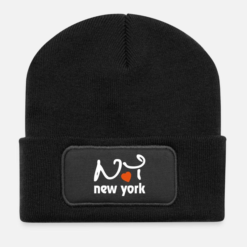 I Love New York - Beanie recyclé à patch - noir