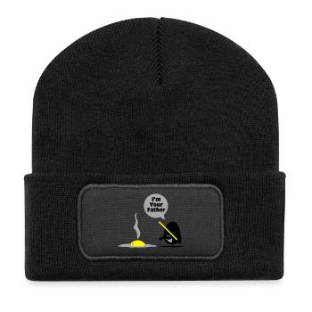egg vader - Recycelte Patch Beanie - Schwarz - Vorne