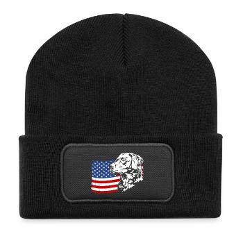 Chesapeake Bay Retriever Drapeau de l’Amérique des États-Unis Wilsigns - Beanie recyclé à patch - noir - Devant