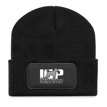 DOBERMANN IGP Dobi Hundesport Hunde Hund Wilsigns - Recycelte Patch Beanie - Schwarz - Vorne