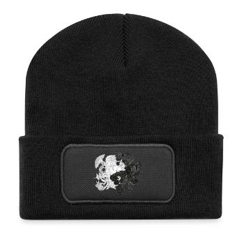 New Yin Old Yang - Recycelte Patch Beanie - Schwarz - Vorne