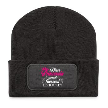 Ice hockey - Princess - Recycled Patch Beanie - dark grey - Front
