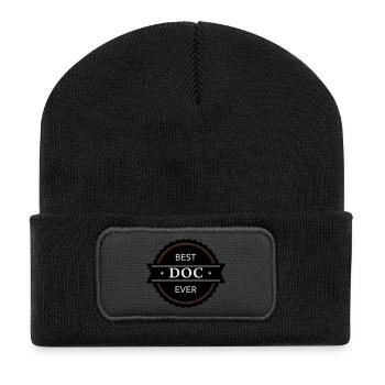 Best Doc ever - Recycelte Patch Beanie - Schwarz - Vorne