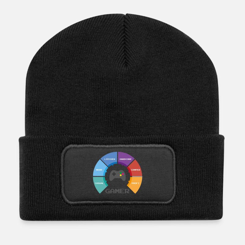 game wheel - Recycled Patch Beanie - black
