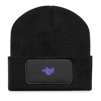 Pas de pluie Pas de fleurs - Beanie recyclé à patch - noir - Devant
