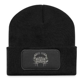 Cancer star sign - Recycled Patch Beanie - black - Front