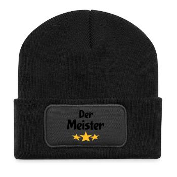Des cadeaux amusants pour le patron - Beanie recyclé à patch - noir - Devant
