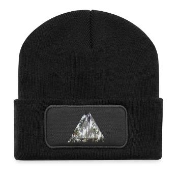 palmiers triangle - Beanie recyclé à patch - noir - Devant