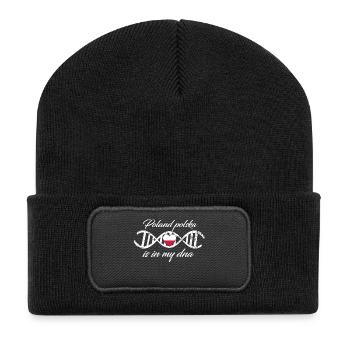 love my dna dns land country Poland polska poland - Recycelte Patch Beanie - Schwarz - Vorne