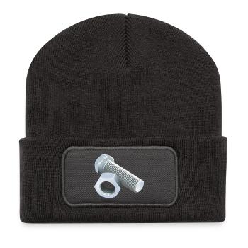 screw - Recycled Patch Beanie - dark grey - Front