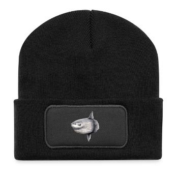 Moonfish - ocean sunfish - Poisson lune Mola mola - Recycled Patch Beanie - black - Front